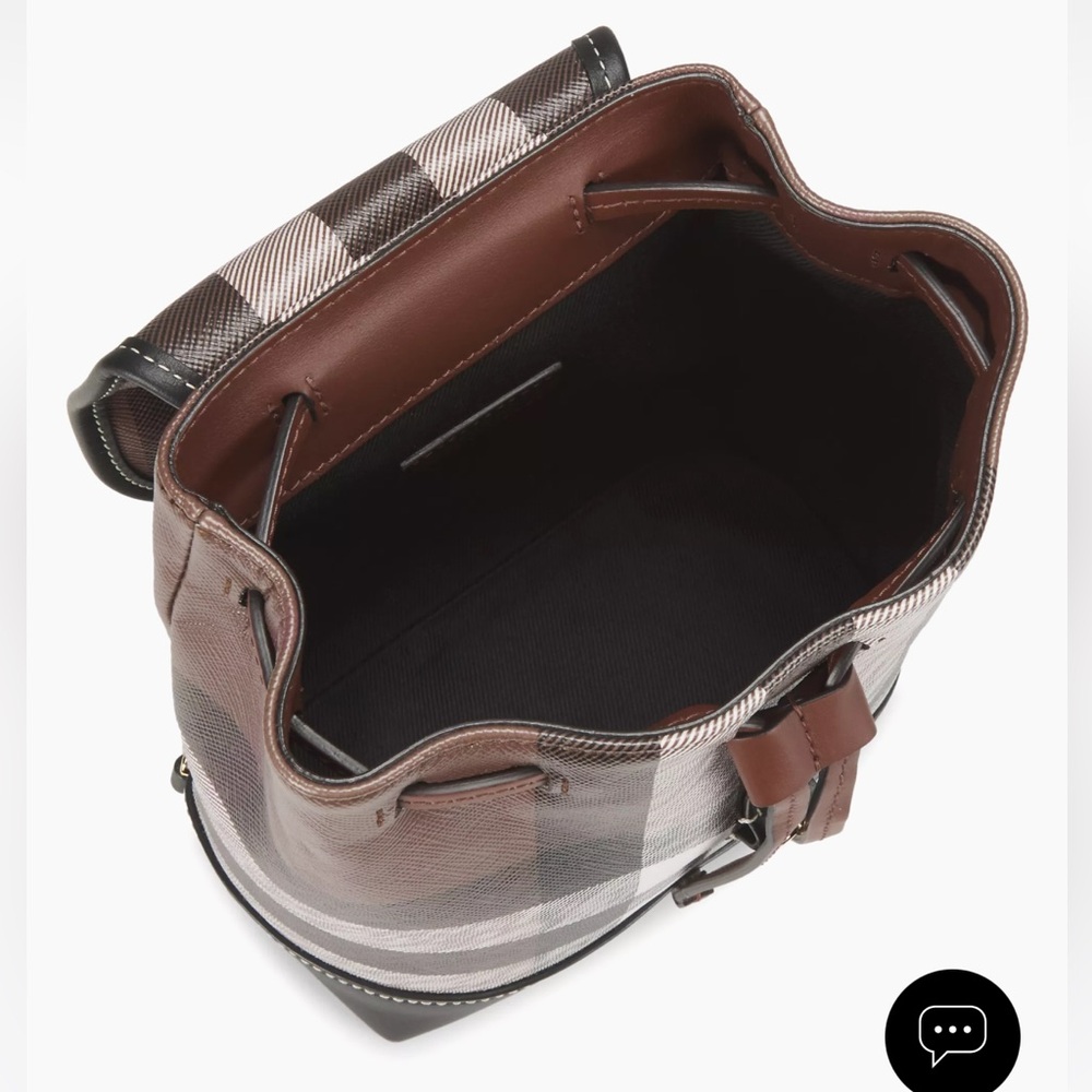 Burberry Micro Check Coated Canvas Backpack - Picture 4 of 5